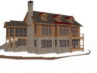 West Virginia River House Right Perspective