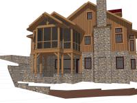 West Virginia River House Screened Porch Perspective