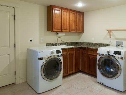 laundry room update - Vienna split level renovation - Boswell project