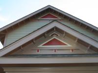 The detail of the Gable on the Henry project's house