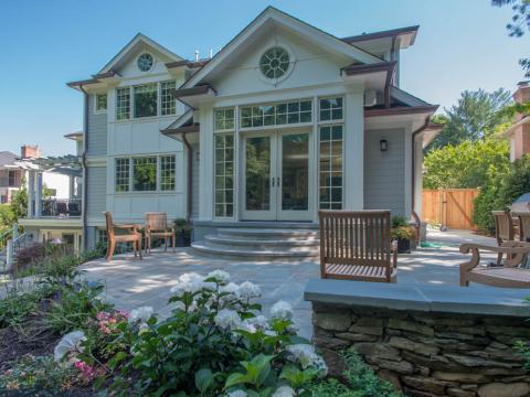 right rear view of home - McLean waterfront - Graham project