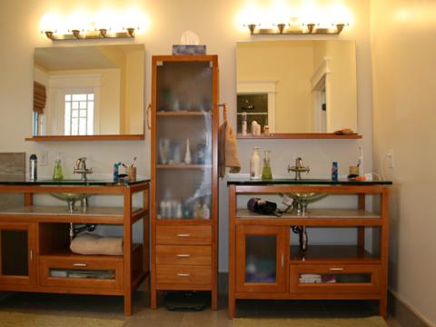 The master bath in the Ballard's renovated residence
